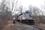 Train approaching Eager Road Grade Crossing 